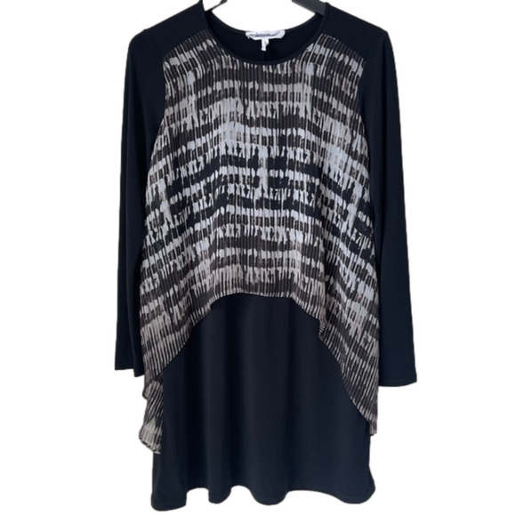 BCBG Ruffle Dress Tunic Long Sleeve Top - Picture 2 of 10